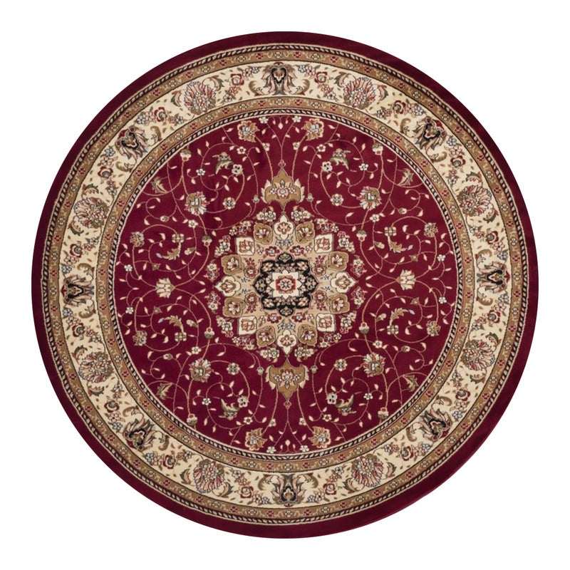 Traditional Persian Style Carpet 39.4 Inch Red Beige Flannel Print Living Room - Image 3