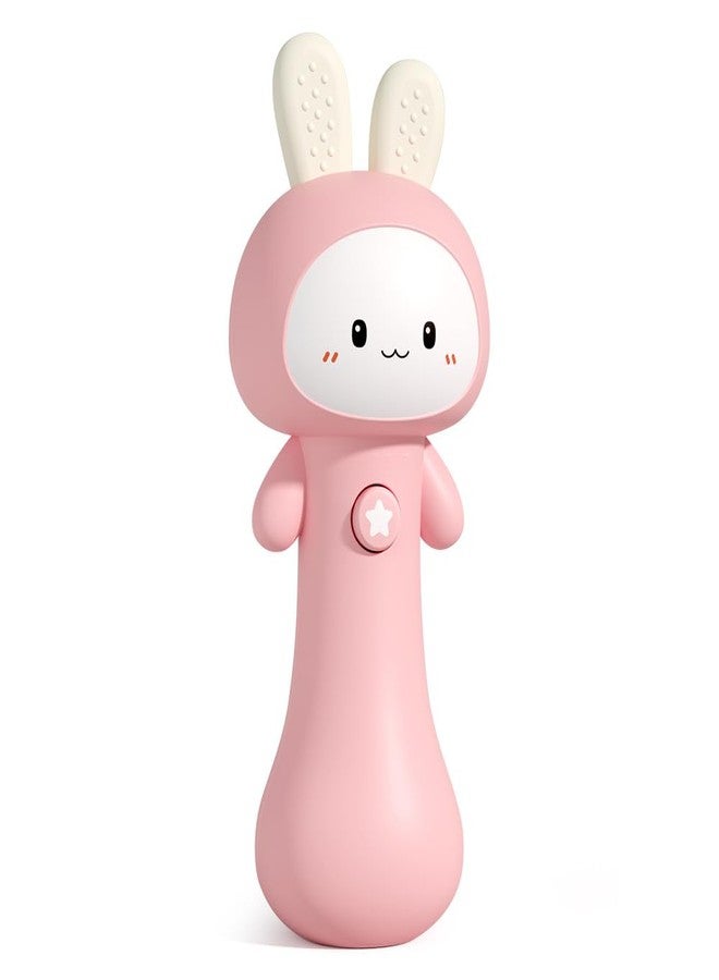 VKTEN Bunny Baby Rattle Toy with Light & Sound - Interactive Teething & Sensory Toy - Ideal Easter Basket Stuffer for Baby 3-24 Months - Image 1