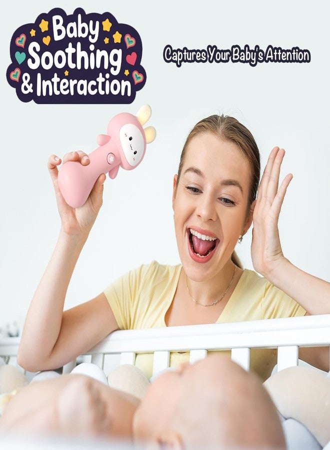 VKTEN Bunny Baby Rattle Toy with Light & Sound - Interactive Teething & Sensory Toy - Ideal Easter Basket Stuffer for Baby 3-24 Months - Image 3