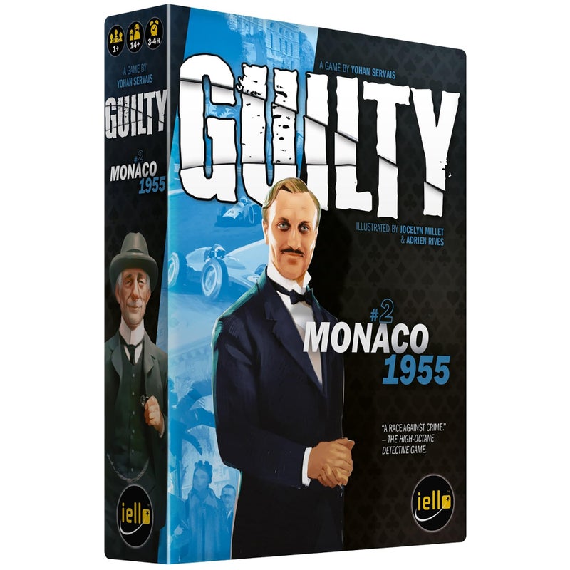 IELLO: Guilty: Monaco 1955 - Cooperative Deduction Game, Murder Mystery Investigation, Realistic Details, Ages 14+, 1-99 Players, 180-240 Minutes - Image 1
