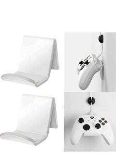 Controller Stand Gaming Accessories Universal Controller Holder 2 Pack for XBOX ONE PS4 PS5 SWITCH Controller Wall Mount with Cable Clips&Anti-Slip Pads (White)