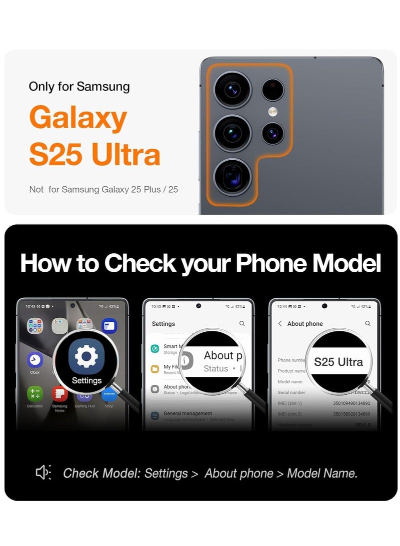 DUSALA Case Compatible with Samsung Galaxy S25 Ultra 6.8" | Clear Magnetic Case for Wireless Charging | Shockproof Camera Protection | Soft TPU Bumper Cover | Scratch-Resistant & Slim Fit | Anti-Yellowing Transparent Design Silver - Image 2