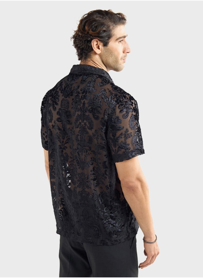 FAV Regular Fit Textured Shirt  - Image 2