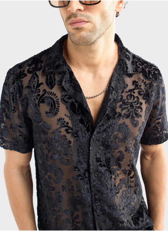 FAV Regular Fit Textured Shirt  - Image 3
