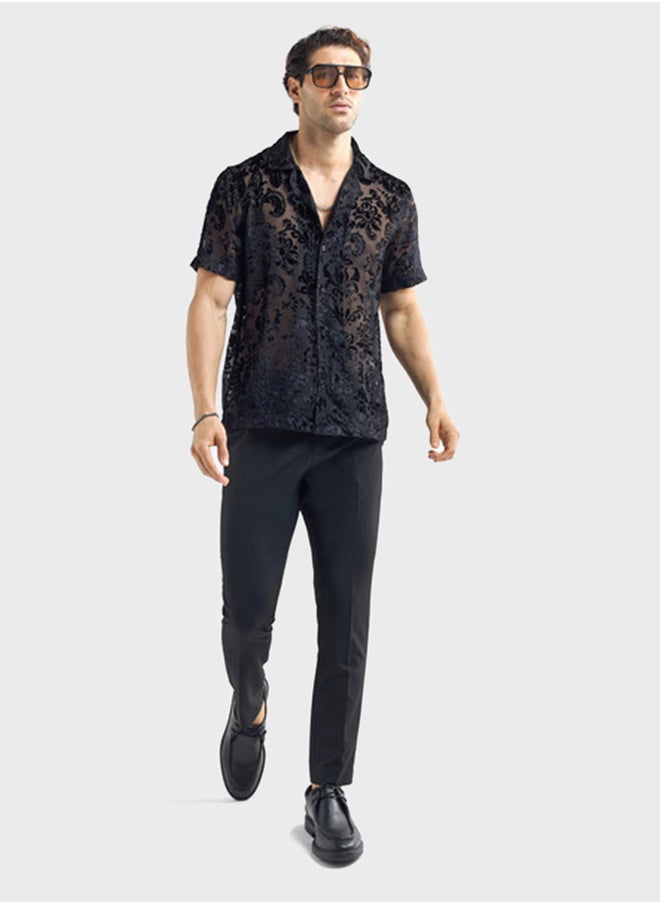 FAV Regular Fit Textured Shirt  - Image 4