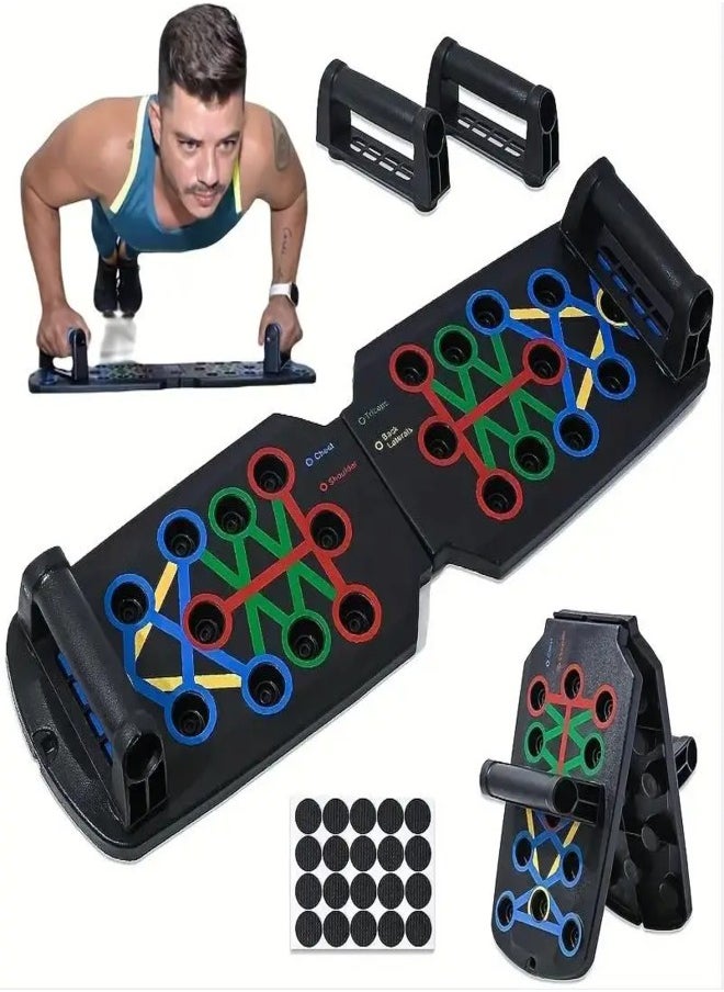 AROAQ Multifunctional Push-up Board Set Portable Home Gym Push Up Bar  With Handles Foldable Fitness Equipment Push Up Board Chest Abdomen Arms And Back Training  - Image 1