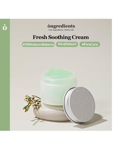ONGREDIENTS ONGREDIENTS Fresh Soothing Cream | Daily Moisturizing Cream | Niacinamide, Heartleaf, Panthenol, Hyaluronic Acid, Hydrating Face Moisturizer for Dry Skin | Vegan, Korean Skin Care 50ml / 1.69 fl Oz  - Image 2
