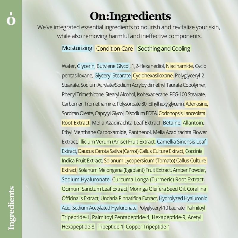 ONGREDIENTS Fresh Soothing Cream | Daily Moisturizing Cream | Niacinamide, Heartleaf, Panthenol, Hyaluronic Acid, Hydrating Face Moisturizer for Dry Skin | Vegan, Korean Skin Care 50ml / 1.69 fl Oz - Image 5