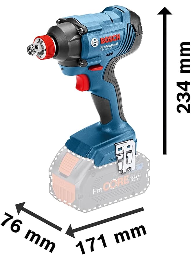 BOSCH Professional Gdx 180-Li Cordless Impact Wrench (Batteries And Charger Not Included) - Image 5