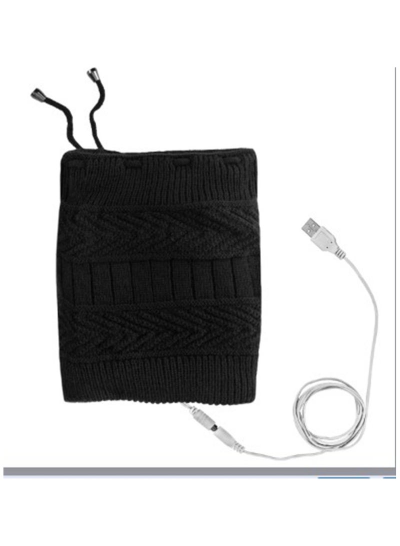 general USB Electric Heating Warm Heating Hat Outdoor Knitting Hat Bib Neck Two for Winter Heating Cap Scarf - Image 3