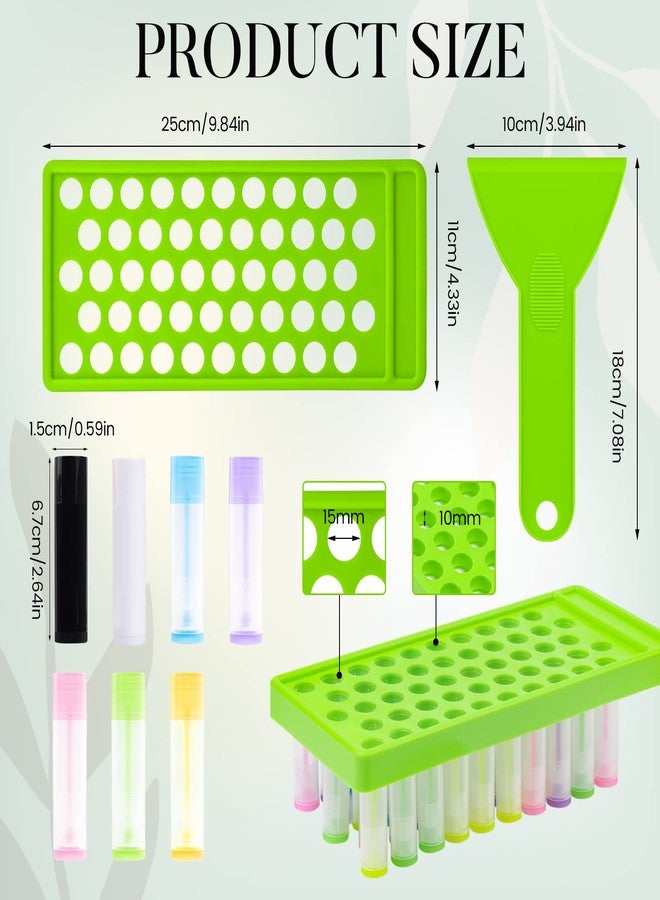 RONRONS Professional Lipsticks Filling Tray Kits, Including 1 Pieces Lip Balms Filling Tray 1 Pieces Spatula and 50 Pieces Empty Lip Balm Tubes with Caps DIY Lipstick Gifts for Women Grils Business - Image 3