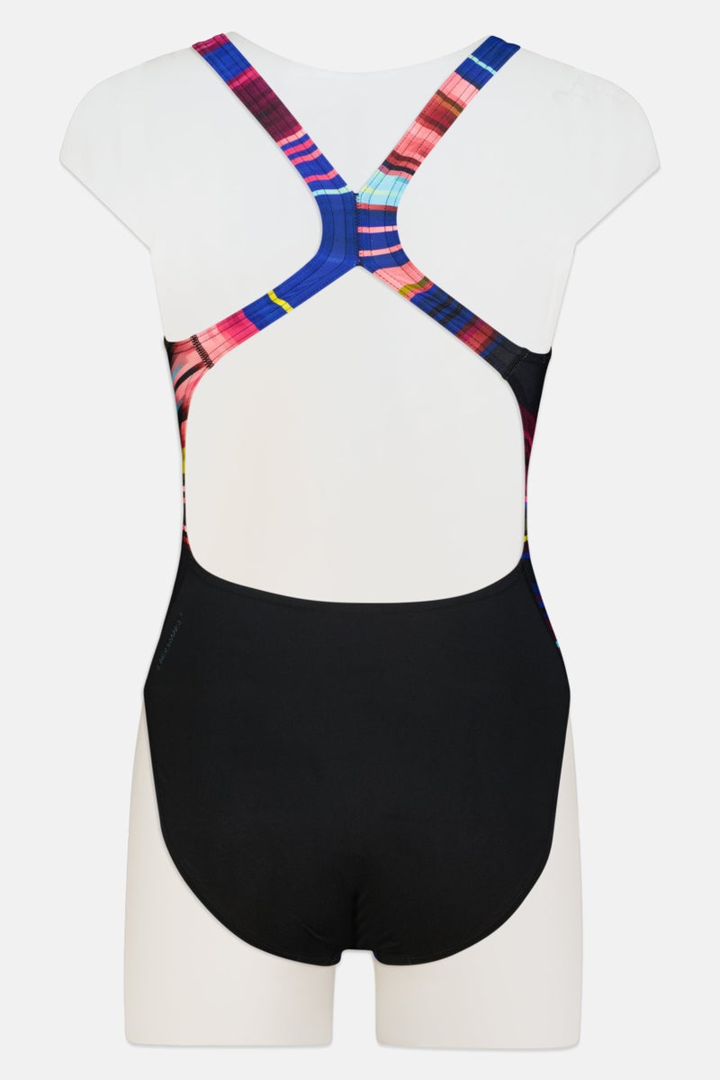 speedo Women Brand Logo One Piece Swimsuit, Multicolor - Image 3