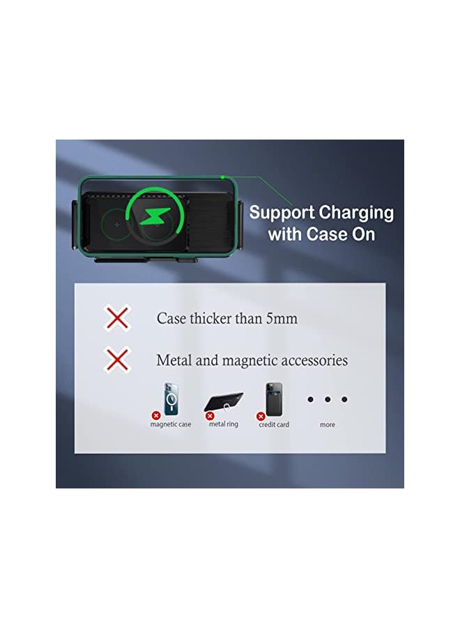 KASTWAVE Car Charger for Galaxy Z Fold 3 Car Mount, Car Phone Holder Mount Dashboard Air Vent Windshield Compatible with Samsung Galaxy Z Fold 4 Z Flip 3/S21 Ultra, for iPhone 14/13/12, Gogle Pixel 6 - Image 5