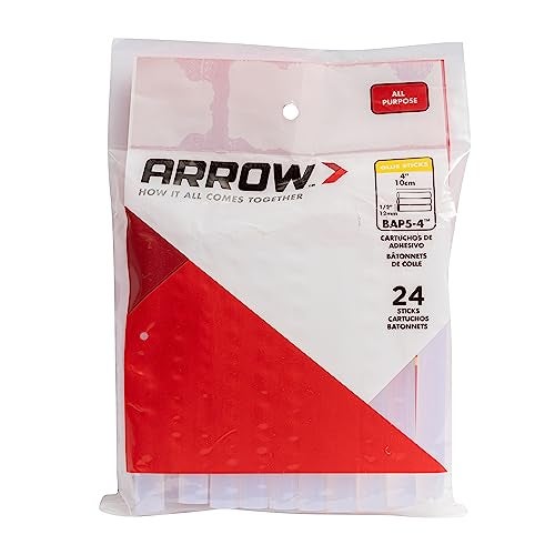 Arrow Fastener Arrow BAP5-4 All Purpose Mini Glue Sticks for Hot Glue Guns, Use for High Temp and Low Temp Crafting, Hobbies, and General Repair Projects, 4-Inch by 1/2-Inch, Clear, 24-Pack - Image 3