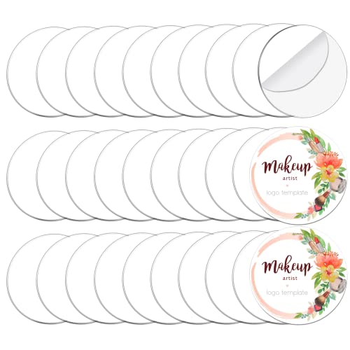 Uenhoy 30 Pcs Clear Acrylic Circle Sheet 2 Inch Acrylic Discs Transparent Plastic Circle Disc Blank Board for Picture Frame, Art Crafts, DIY Easter Ornament, 50mm - Image 1