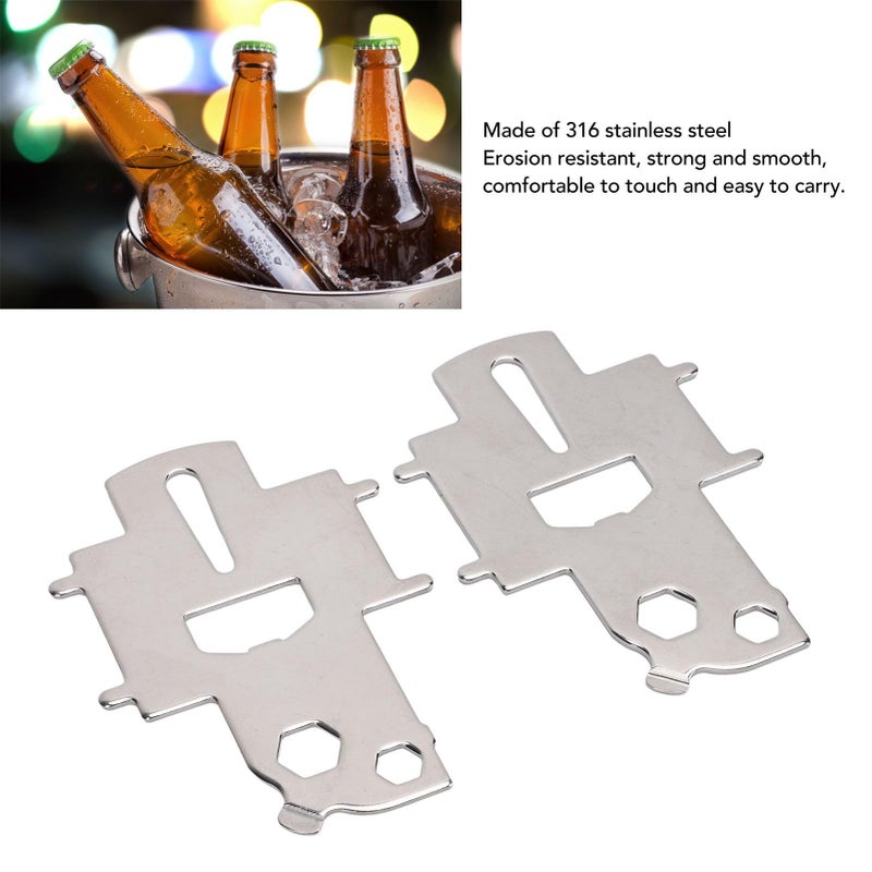 2Pcs 316 Stainless Steel Boat Fuel Tank Key Gas Cap Tool with Bottle Opener and Screwdriver - Image 3