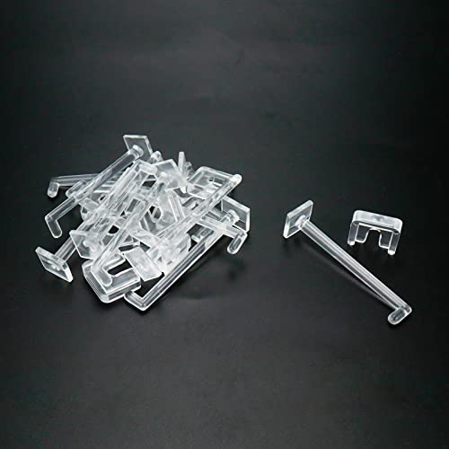 Geesatis 10 Pcs Acrylic Hooks Display Key Hooks for Party, Clear Mini Acrylic Hooks, Length 57 mm - Image 1