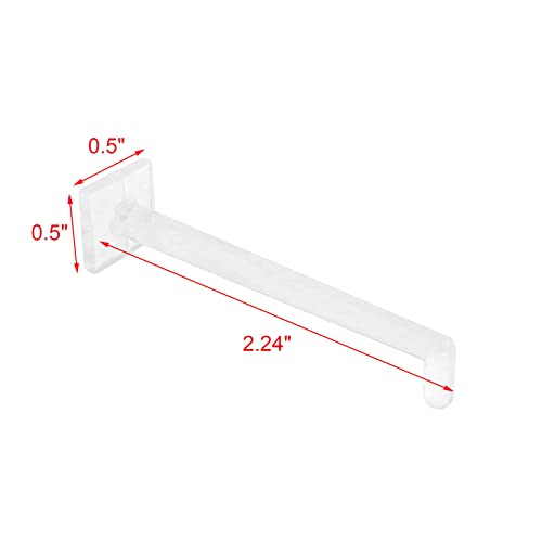 Geesatis 10 Pcs Acrylic Hooks Display Key Hooks for Party, Clear Mini Acrylic Hooks, Length 57 mm - Image 4