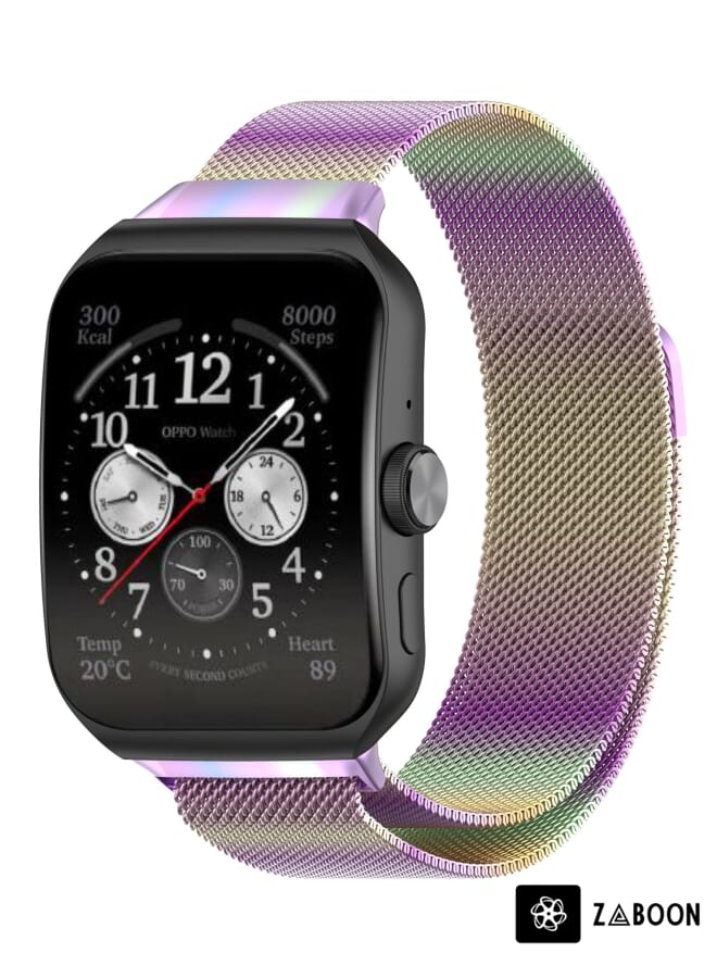 Zaboon OPPO Watch 3 Pro Milanese Stainless Steel Metal Watch Band - Image 1
