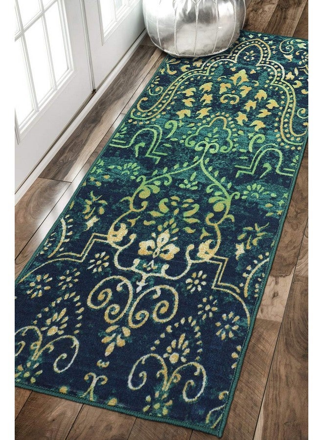 Status Contract Anti Slip Front Door Mat|(22"x55") Living Room Rug for Entrance Doors|Nylon Floor Mats for Home| Essential Small Rugs for Office, Bedroom & Kitchen| (Aqua Blue), Rectangular - Image 1