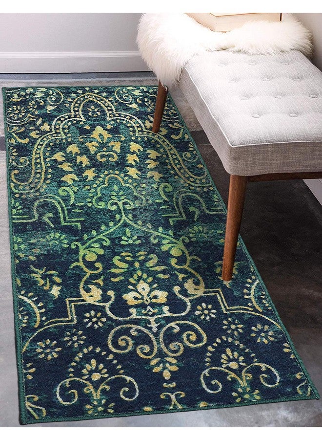 Status Contract Anti Slip Front Door Mat|(22"x55") Living Room Rug for Entrance Doors|Nylon Floor Mats for Home| Essential Small Rugs for Office, Bedroom & Kitchen| (Aqua Blue), Rectangular - Image 2