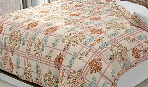 Temoli® Cotton bedsheets for Double Bed King Size , King Size Cotton bedsheets with Pillow Covers. 275X275 cm. (Ambi-Beige) - Image 2