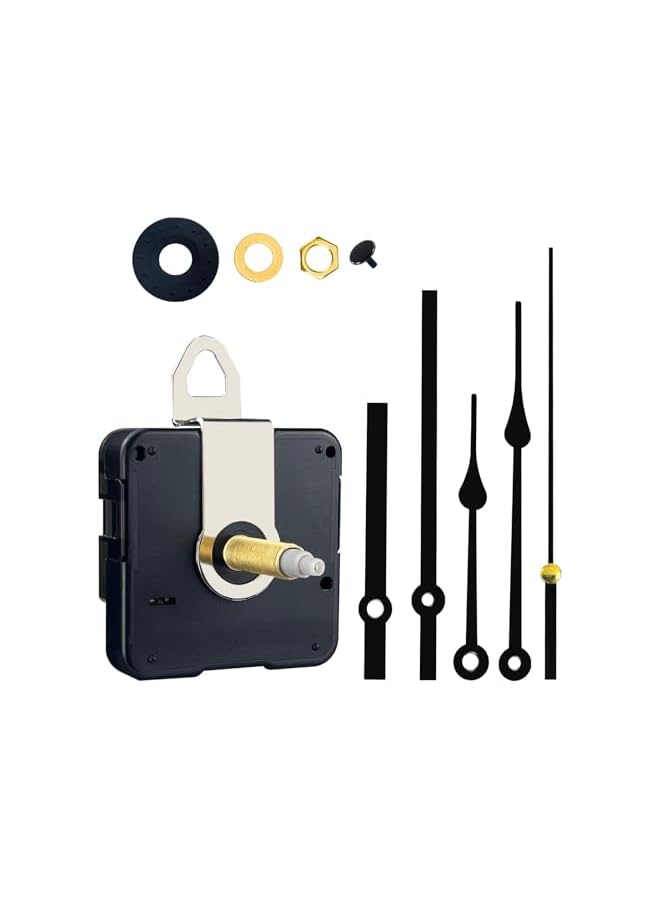 The Bros Quartz Long Shaft Clock Movement DIY Wall Clock Movement Mechanism Clock Repair Kit Replacement (Shaft Length 31mm,Two sets of pointers) - Image 2