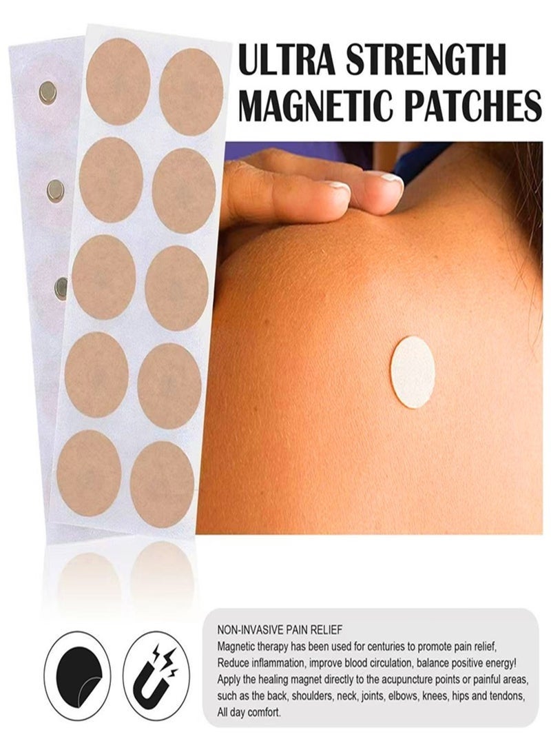 Best Acupuncture Point Magnetic Patches (50-Pack) - Non-Woven Breathable, Magnetic Stimulation, Pain Relief, Reduces Inflammation, Improves Blood Circulation, Full-Body Multi-Area Care Patches - Image 3
