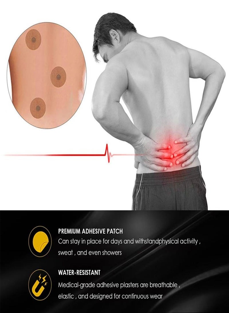 Best Acupuncture Point Magnetic Patches (50-Pack) - Non-Woven Breathable, Magnetic Stimulation, Pain Relief, Reduces Inflammation, Improves Blood Circulation, Full-Body Multi-Area Care Patches - Image 4