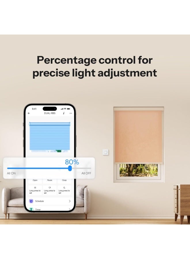 سونوف مفتاح حائط ذكي لستائر الرول من سلسلة SONOFF Fusion يعمل بتقنية Zigbee، مصنوع من مادة البولي كربونات، بتركيب بدون براغي، بدرجة حماية IP20، بجهد 240 فولت، موديل Orb-ZBRBS - Image 3