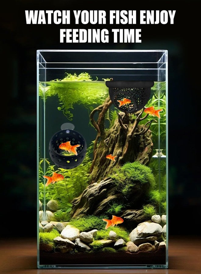 Frstem 2 Pcs Aquarium Fish Hideout; Black Betta Fish Tank Decor with Suction Cup & Floating Hide, Eco Safe Cave Shelters for Stress Reduction - Image 5