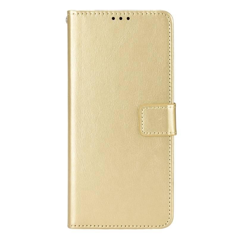 BB غطاء واقي بملمس جلد لـ Redmi Note 14 مع حماية من السقوط وتصميم قابل للطي مع مقاوم للصدمات مع نقش الحصان الجامح مع حبل تعليق باللون Gold باللون الذهبي باللون الأحمر - Image 1