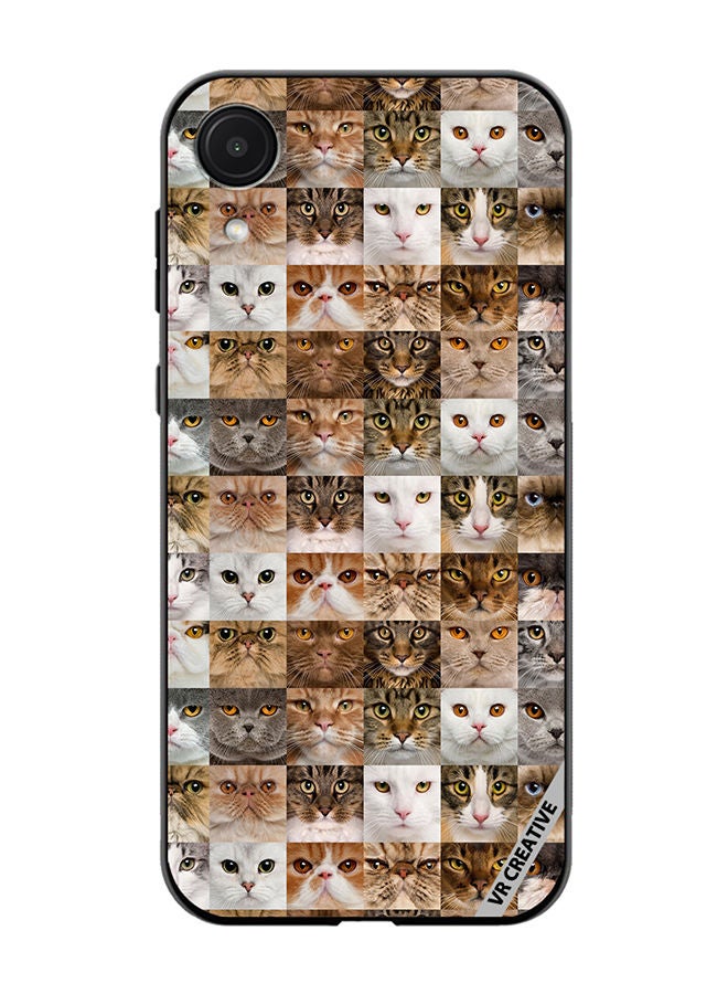 VR CREATIVE Protective Case Cover For Samsung Galaxy A03 Core Cat Faces Design Multicolour - Image 1