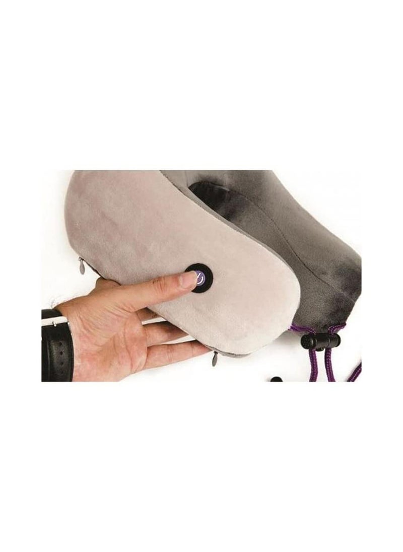 Viaggi VIAGGI Memory Foam Neck Massager Pillow for Shoulder Neck Pain Relief Vibrating U Shape Massage Pillow for Office Home Car Travel Pillow Coffee Grey  - Image 5