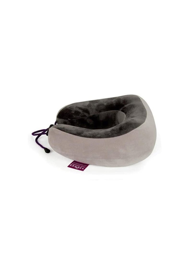 Viaggi VIAGGI Memory Foam Neck Massager Pillow for Shoulder Neck Pain Relief Vibrating U Shape Massage Pillow for Office Home Car Travel Pillow Coffee Grey  - Image 2