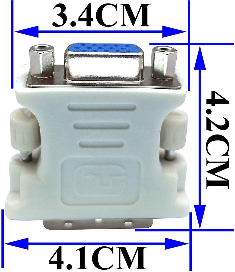 ETZIN ETZIN DVI to VGA Adapter, DVI-I 24+5 to VGA Male to Female Converter Connector for Computer, Laptop, PC Host, Display Screen, Monitor and Projector NOT Bi-Directional (DVI to VGA Adapter). - Image 5
