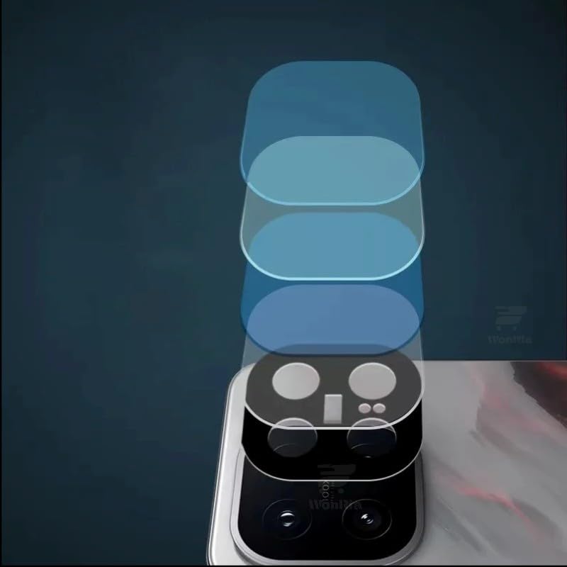 WonRia ® حزمة 1 - واقي زجاج الكاميرا الخلفية لجهاز iQOO 15 5G - واقي عدسة الكاميرا [3D متميز] - أسود - Image 5