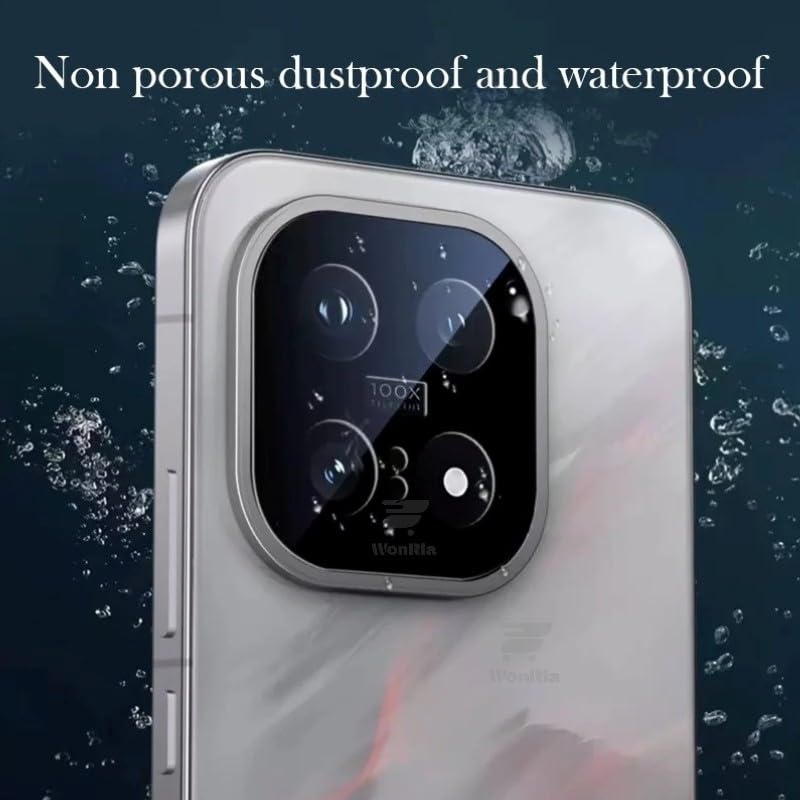 WonRia ® حزمة 1 - واقي زجاج الكاميرا الخلفية لجهاز iQOO 15 5G - واقي عدسة الكاميرا [3D متميز] - أسود - Image 4