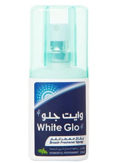 White Glo Powerfull Peppermint Breath Freshener Spray A Mouth Refreshing Mint Flavor 20 Ml 
