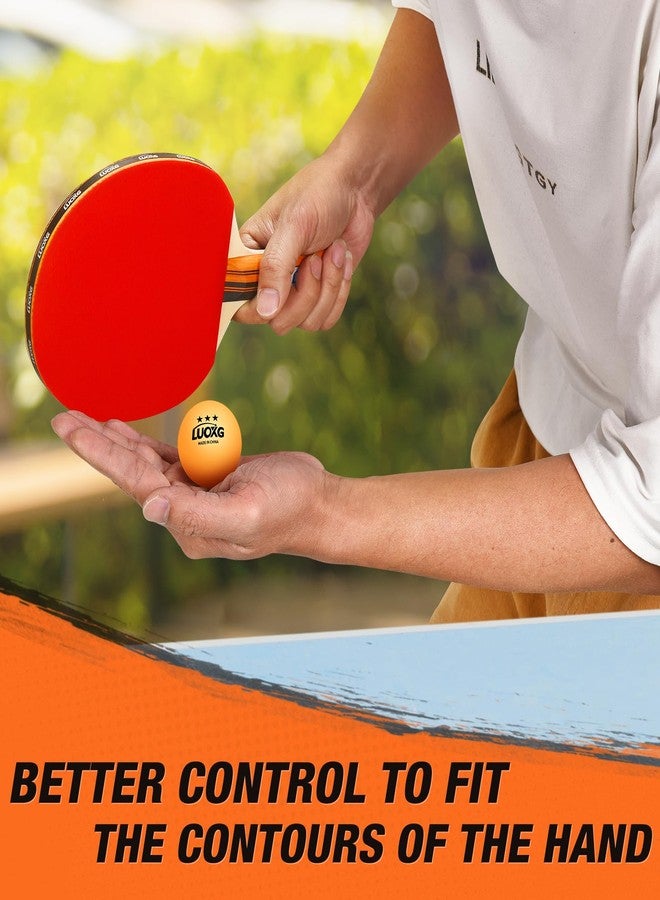 LUOXG Ping Pong Paddles Set of 2, Including Ping Pong Paddles, Balls, a Ping Pong Net and a Portable Case, Table Tennis Rackets Set Suitable for Indoor and Outdoor Games, Anytime and Anywhere - Image 5