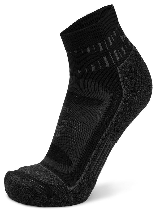 Balega Blister Resist Performance Quarter Athletic Running Socks for Men and Women (1 Pair), Black, Large - Image 1