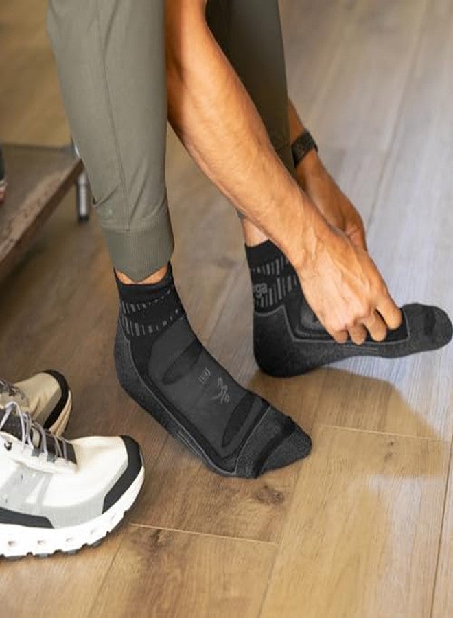 Balega Blister Resist Performance Quarter Athletic Running Socks for Men and Women (1 Pair), Black, Large - Image 4