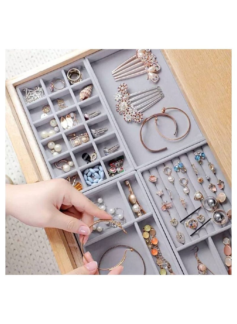 Generic - velvet Jewelry Drawer Organizer 4 Pieces Set - Image 1