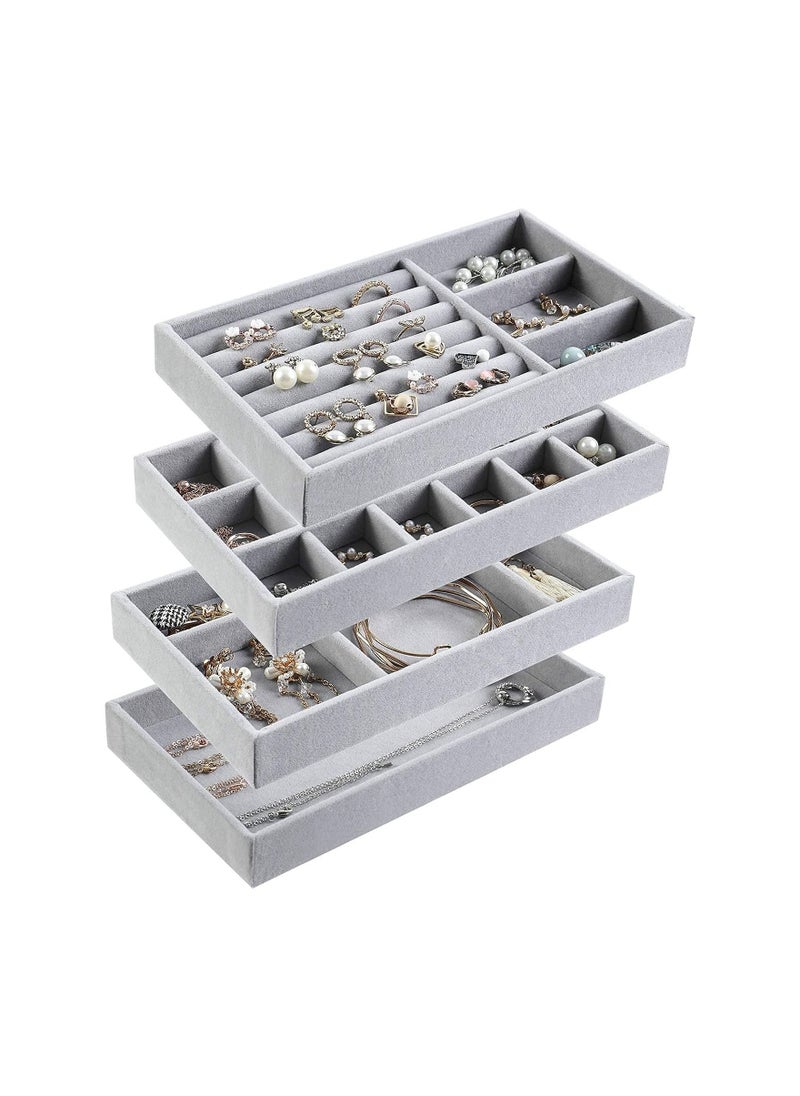 Generic - velvet Jewelry Drawer Organizer 4 Pieces Set - Image 1