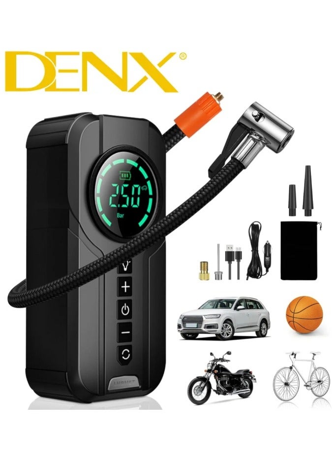 Denx Portable battery car starter subscription 6000 mAh with built-in air blower DX414 - Image 1