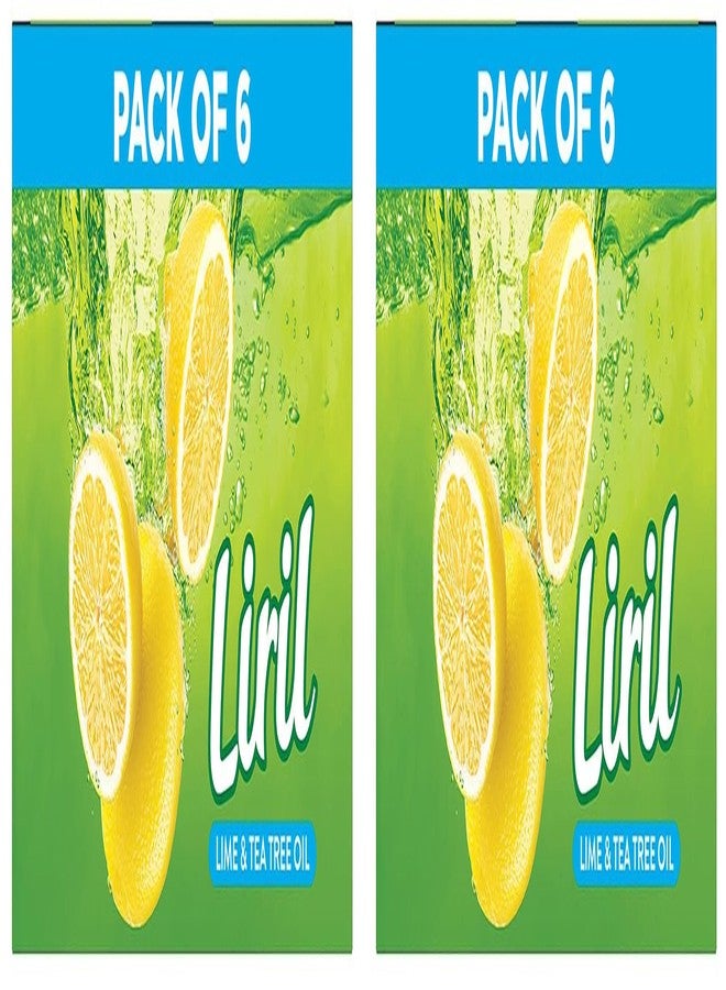 Liril Lemon & Tea Tree Natural Bathing Soap for Body 125 g (Combo Pack of 12) Refreshing Bath Soap Bar for Men & Women - Sulphate Free|| Paraben Free - Image 1