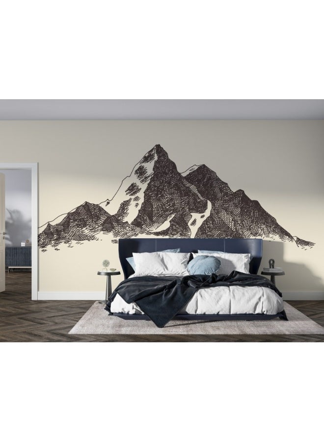 Home Gallery Rocky Mountains Fabric Wallpaper Covers An Area ​​Up To 4.2Mx3M With Adhesive  And Smoothing Tool - Image 4