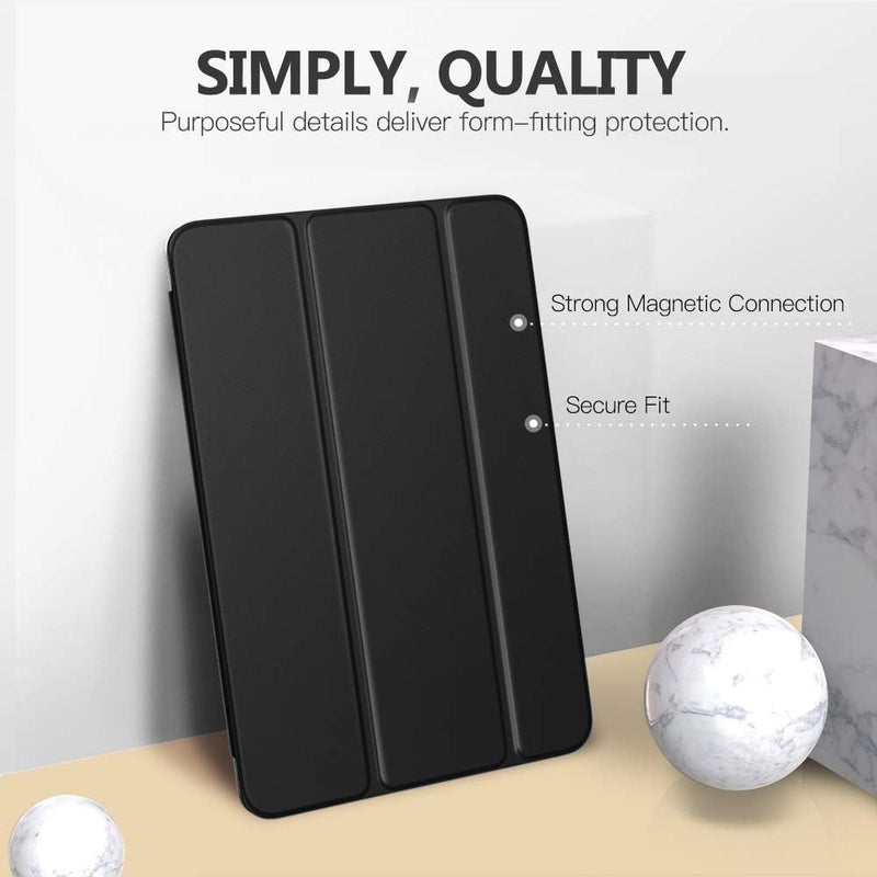 MoKo Case Fit New iPad 9th Generation 2021/8th Generation 2020/7th Gen 2019, iPad 10.2 Case - Slim Smart Shell Stand Cover with Translucent Frosted Back Protector, (Auto Wake/Sleep), Black - Image 2