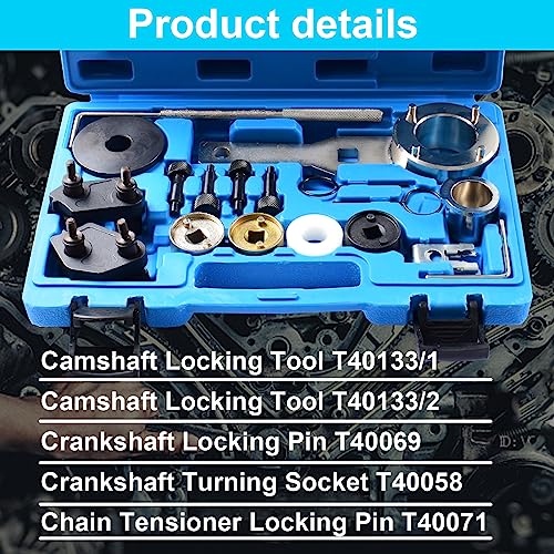DOFOCH Engine Timing Chain Tool Kit for Audi 2008-2015 2.0L A3 A4 A5 A6 Q3 Q5 S3 TT Quattro, for 2008-2014 2.0L Volkswagen Beetle CC EOS Golf GTI Jetta Tiguan Passat, 6H109467N 06H109467R 06H109158N - Image 5