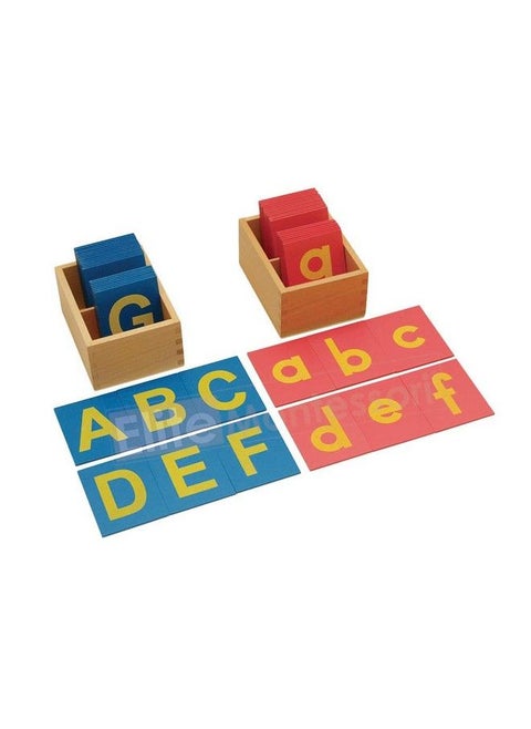 Lower And Capital Case Sandpaper Letters With Boxes